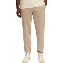 Puma Logo Ανδρικό Παντελόνι Φόρμας Fleece Καφέ