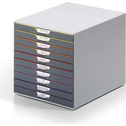 Durable Πλαστικό Συρταράκι Γραφείου 10 Θέσεων 35.6x29.2x28 cm Γκρι Varicolor 1657610