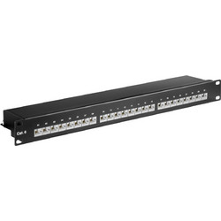 Microconnect PP-014 Patch Panel Rack 19" 24 Θυρών Cat.6 Shielded Μαύρο