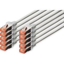 Digitus S/FTP Cat.6 Καλώδιο Δικτύου Ethernet 5m Grey 10τμχ DK-1644-050-10