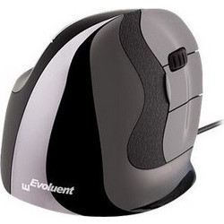 BakkerElkhuizen Evoluent Vertical D Medium Wired Black / Grey
