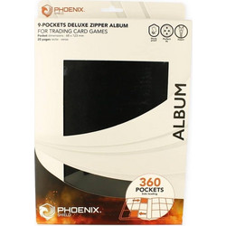 Phoenix Shield Zip 9-Pocket Portfolio Deluxe (Black) For 360 Cards (69105)