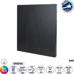 GLOBOSTAR(R) CRYSTALPIX 41041 Module για Οθόνες Video Wall 25x25cm 128x128px P1.95 GOB LED 40W 3840Hz 16384 Dots 800cd/m Nits DC 5V Εσωτερικού Χώρου IP31 Full Color S1/32 14Bits - Kinglight SMD1515 -