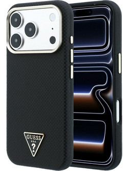 Guess Kevlar Triangle Logo MagSafe Θήκη iPhone 18 Pro Max / 17 Pro Max Black (GUHMP18X6PWKSGTK)