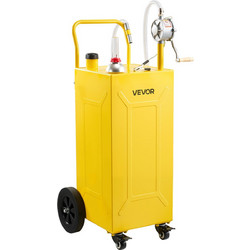 VEVOR Δοχείο Μεταφοράς Καυσίμου 113,6 L από Ανθρακούχο Ατσάλι με Χειροκίνητη Αντλία και 4 Ρόδες, Κίτρινο JSJYCSYBCYQYV6PQM001V0