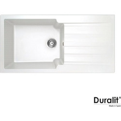 Duralit KS105 Ένθετος Νεροχύτης Γρανίτη Αντιστρεφόμενος Ματ White 100x50cm