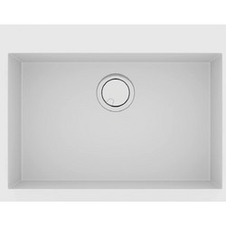 Sanitec Ultra Granite 815 Υποκαθήμενος Νεροχύτης Γρανίτη Ματ Bianco 70x50cm