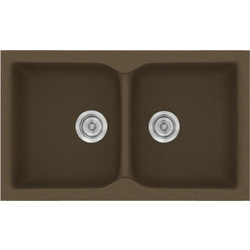 Sanitec Classic 340 Υποκαθήμενος Νεροχύτης Γρανίτη Ματ Granite Rust 78x50cm