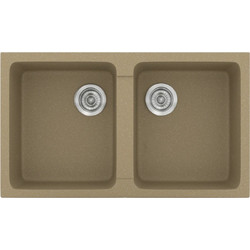 Sanitec Classic 334 Ένθετος Νεροχύτης Γρανίτη Ματ Metallic Cream 86x50cm