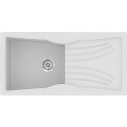 Sanitec Classic 328 Επικαθήμενος Νεροχύτης Γρανίτη Αντιστρεφόμενος Ματ White 99x51cm