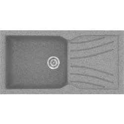 Sanitec Classic 324 Επικαθήμενος Νεροχύτης Γρανίτη Αντιστρεφόμενος Ματ Granite Grey 100x50cm