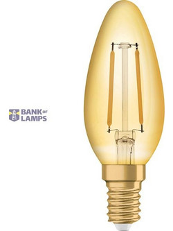 LED Bulb Filament E14 1.4W B35 2500K Gold Ledvance