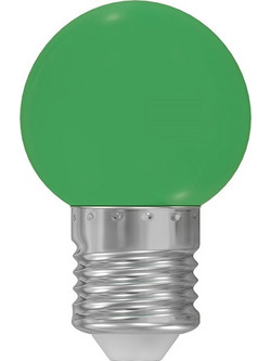 LED G45 E-27 230V 1W GREEN PCV SPECTRUM