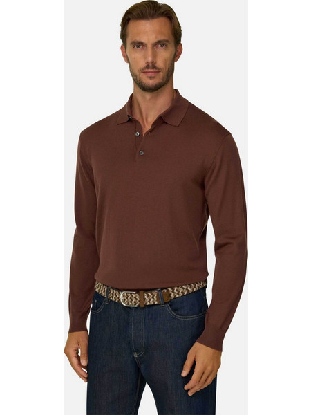 Boggi Milano Ανδρική Μπλούζα Polo Μακρυμάνικη Rusted BO26A018903