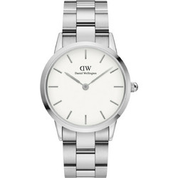 Daniel Wellington Iconic Link Γυναικείο Ρολόι με Ασημί Μεταλλικό Μπρασελέ DW00100203