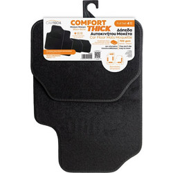 CARTECH ΔΑΠΕΔΑ ΜΟΚΕΤΑ COMFORT THICK ΜΑΥΡΟ-ΜΑΥΡΟ FULL SET 4TMX 10425