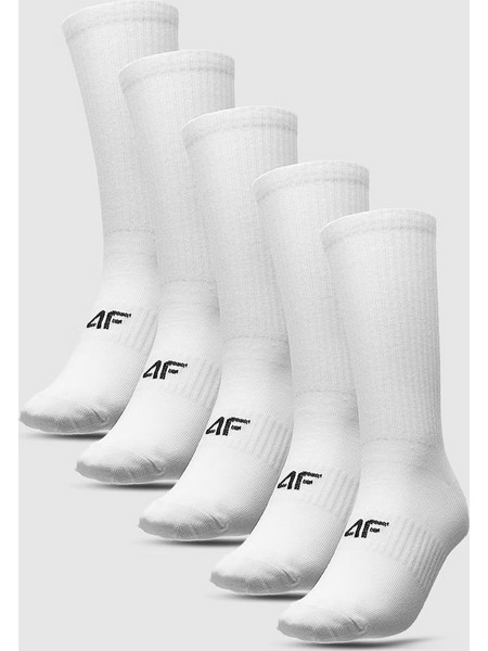 4F Ανδρικές Κάλτσες Λευκές 5Pack 4FWMM00USOCM735-10S