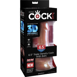 Pipedream King Cock Plus Triple Density Ρεαλιστικό Dildo με Βεντούζα & Όρχεις 19cm Flesh