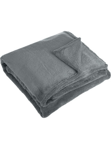 Premium Κουβέρτα Βελουτέ Μονή Γκρι 220x150cm