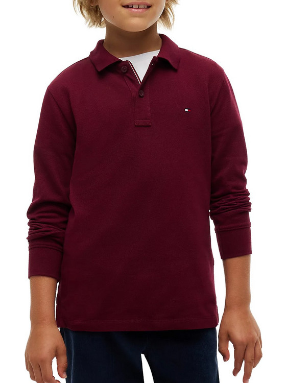 Tommy Hilfiger Παιδική Μπλούζα Polo Μπορντό KB0KB09664-VLP