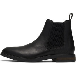 Clarks Jaxen Easy Ανδρικά Μποτάκια Δερμάτινα Μαύρα 26327365
