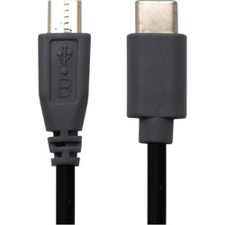 Καλώδιο Σύνδεσης USB 2.0 USB C σε Micro USB 10W 1m Μαύρο (Ασυσκεύαστο)