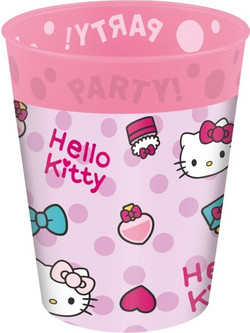 Hello Kitty Fashion Σετ Πλαστικών Ποτηριών 4 Τεμαχίων 250 ml