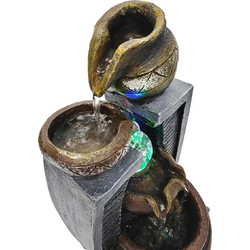 HOME USE διακοσμητικό συντριβάνι HUH-0170, φωτιζόμενο, 18x20x35cm