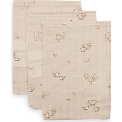Jollein Washcloth Muslin 15x20cm - Woolly - 3 Pack 536-848-68199