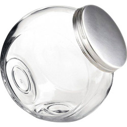 Βάζο γυάλινο με INOX καπάκι 1,5lt O9x16hcm