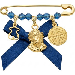 Peach Jewelry Πολυτελές Βρεφικό Φυλαχτό Ασημι 925 Επίχρυσο