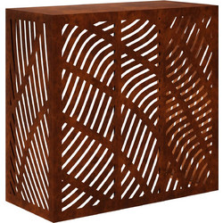 vidaXL Κάλυμμα κλιματιστικού Σκ rusty 110 x 50 x 105 cm
