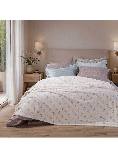 ΚΟΥΒΕΡΤΑ FLEECE ΠΟΛ.VIOLAN 160X220 ECRU