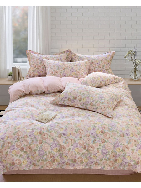 Κουβερλί Υπέρδιπλο Σετ Spirit Oasis 200TC Satin Cotton Rythmos (220x240) 3Τεμ