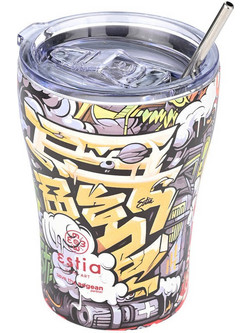 Estia Coffee Mug Save The Aegean Graffiti Rhythm 350ml
