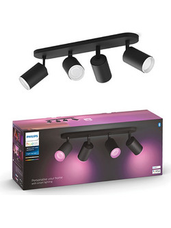 Φωτιστικό Οροφής Philips Hue Fugato RGBW Bluetooth/Zigbee 2000-6500K 1600lm 16.8W Black 929003810201