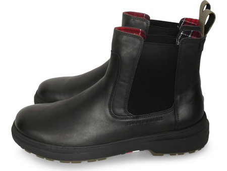 Tommy Hilfiger Outdoor Warm Lining Leather Chelsea Boots Ανδρικά Μποτάκια Μαύρα FM0FM05958-BDS