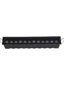 Inlight Downlight σποτ 12*3W 3CCT σε μα΄΄΄΄ύρη απόχρωση (X00210B)