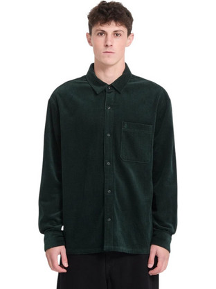 Volcom Fostered II Cord LS Ανδρικό Πουκάμισο Κοτλέ Μακρυμάνικο Πράσινο FA26