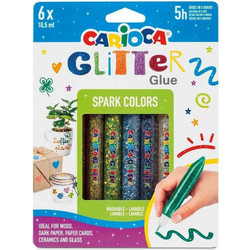 CARIOCA GLITTER GLUE SPARKL COLORS 6x10,5ml