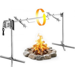 VEVOR Rotisserie Grill 8 Level Height Electric Rotisserie Grill Kit, BBQ Grills Rotisseries Kit with 132 lbs Load Capacity, 38W Motor, Stainless Steel Automatic Grilling Kits for Parties KZSNXDXZKJ562