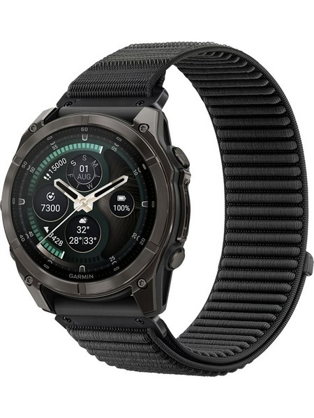 Tech-Protect NylonLoop Λουράκι Υφασμάτινο Black (Garmin Fenix 5 / 6 / 6 Pro / 7 / 8 / 8 Pro / 9 / 9 Pro 47mm)