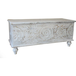 Basak Μπαουλο Λευκο Decape 115x44x50cm - Liberta
