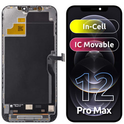 JK Οθόνη LCD In-Cell IC για Apple iPhone 12 Pro Max, Μαύρη