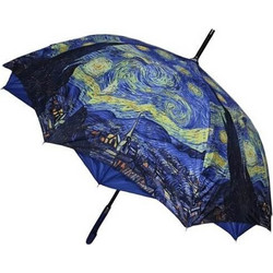 Ομπρέλα Αυτόματη Vincent van Gogh - The Starry Night 105cm με Διπλό Ύφασμα & 16 Ακτίνες - Μπλε
