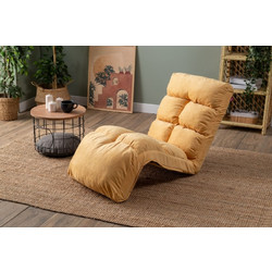 1-Seat Sofa-Bed Fuwa Single Mustard Fabric: 100% Polyester Fabric