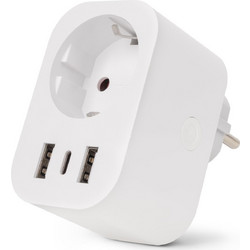 Entac WiFi Single Socket Adapter with 2x USB-A and 1x USB-C