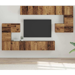 vidaXL Σετ επίπλου τηλεόρασης 10 τμχ. 60 x 30 x 30 cm Παλιό Ξύλο