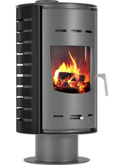 Thermiki ATS Zero Aero Black Ατσάλινη Ξυλόσομπα Αερόθερμη 17kW