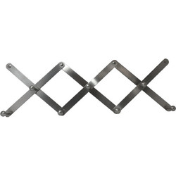 Import-Hellas Κρεμάστρα Πόρτας Πτυσόμενη S426 7 Θέσεων Inox 40cm